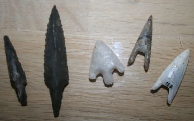 Danish neolithic, pile spidser, stenalder pilespids, flint spids, Ehlert, fladhugget pilspids.