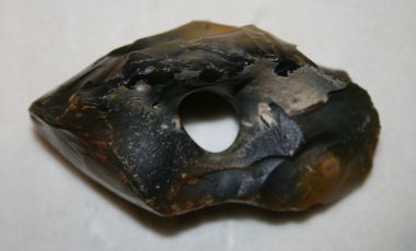 Skafthuls økse/hammer mesolitisk/neolitisk naturligt skafthul