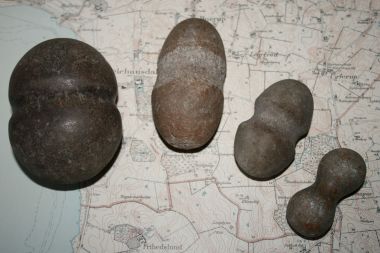 Skaftleje kølle, sten kølle. Danish neolithic, Dansk stenalder, enkeltgravs kultur, køllehoved.